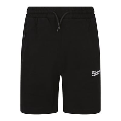 Short en coton noir à coupe droite pourvu d'une taille élastiquée TEDDY SMITH