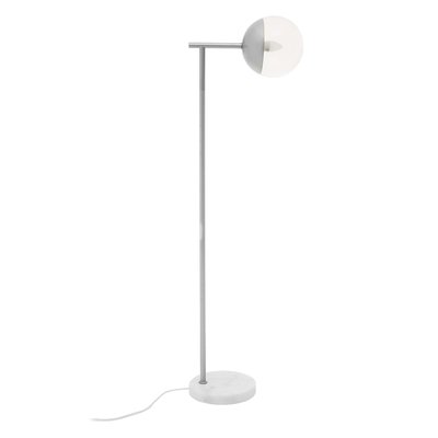 128cm Globe Chrome Floor Lamp with Marble Base SO'HOME