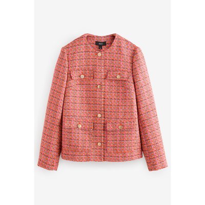 Veste sans col bouclée texturée NEXT