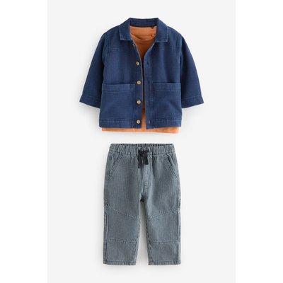 Veste-chemise, t-shirt et jean, ensemble NEXT
