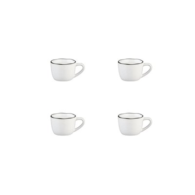 Lot de 4 tasses en grès, PURE BJORN