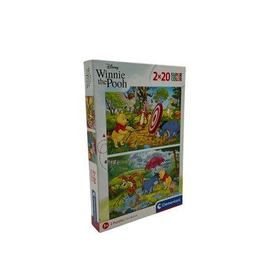 Puzzle 2 x 20 pièces Winnie L'ourson Disney - Bon état CLEMENTONI