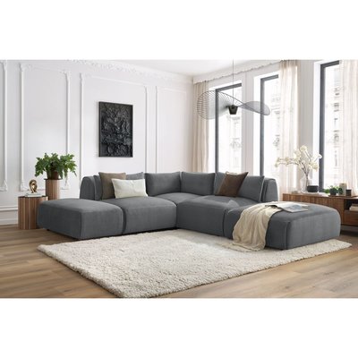 Canapé modulable 5 places en velours, JEANNE BOBOCHIC