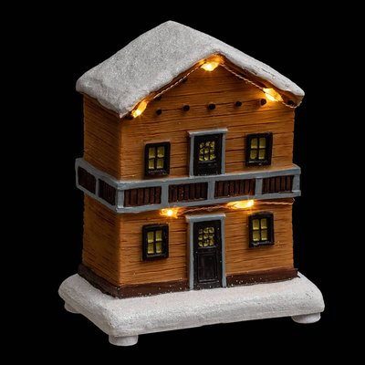 Village de Noël chalets  4 LED à piles FEERIC LIGHTS & CHRISTMAS