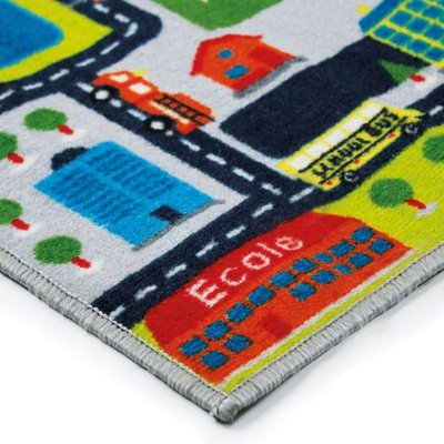 Tapis enfant imprimé circuit THE DECO FACTORY