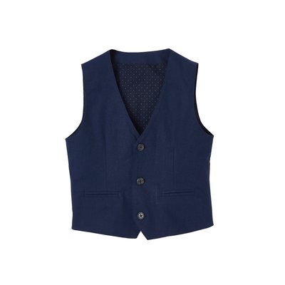 Veste sans manches de cérémonie en coton/ lin VERTBAUDET