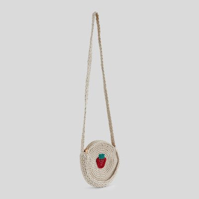 Sac en crochet à motif fraise MONOPRIX