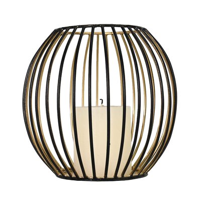 Photophore métal rond 18x17 cm KEMI GOLD SENSEI MAISON