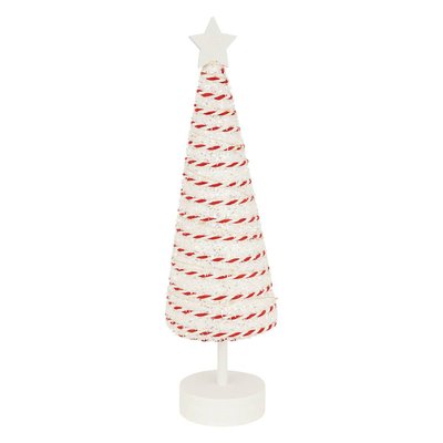 Décoration sapin rouge H38cm 20 LED blanc chaud à piles FEERIC LIGHTS & CHRISTMAS