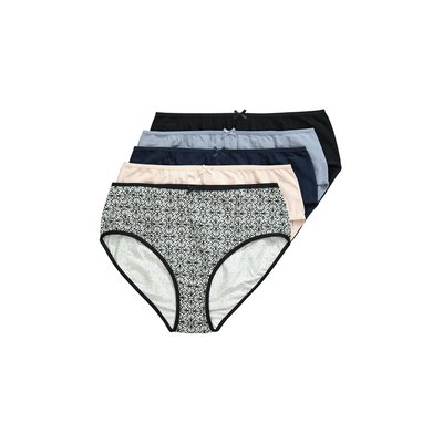 Lot de 5 culottes midi, motif/couleurs unies ULLA POPKEN