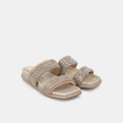Sandales plates avec détails en strass et bout carré ALMA EN PENA