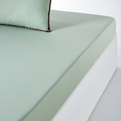Drap housse en percale de coton bonnet 30 cm LA REDOUTE INTERIEURS