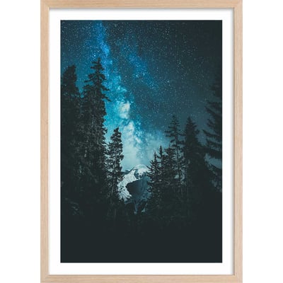 Affiche paysage voie lactée alpine HEXOA
