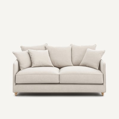 Canapé compact, convertible, 3 places, en toile chinée, LAZARE AM.PM