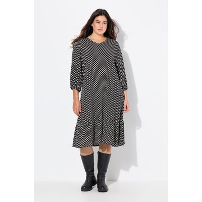 Robe midi à coupe trapèze. Col en V ULLA POPKEN