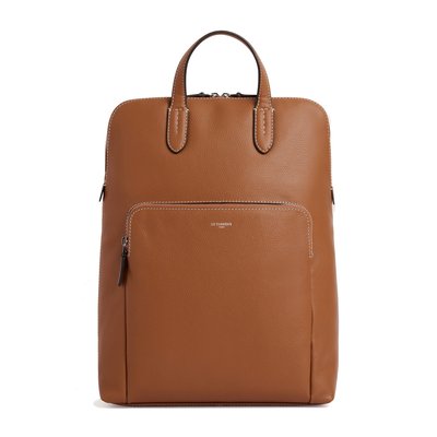 Sac à dos zippé business en cuir grainé SOPHIE LE TANNEUR