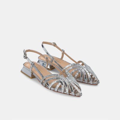 Chaussures plates avec détails de strass sur le bout et fermeture à boucle ALMA EN PENA