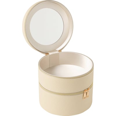 Boîte à cosmétiques ronde avec miroir RECOLLECTION