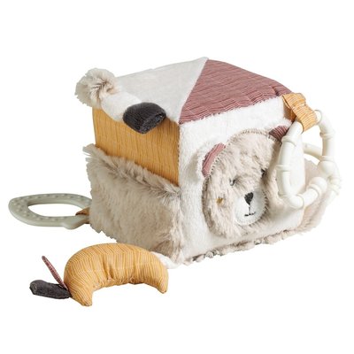 Cube d'activité bébé en velours SAUTHON