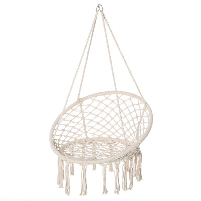 Fauteuil suspendu macramé coton polyester OUTSUNNY