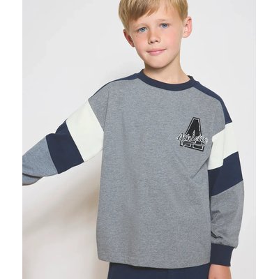 T-shirt colorblock a maniche lunghe TAPE A L'OEIL