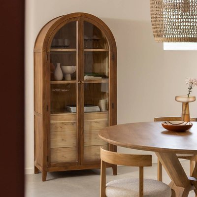 Vitrine en bois d'acacia  NÉVEN MADE IN MEUBLES 