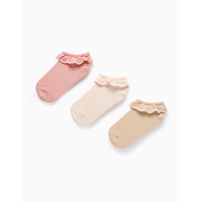 Pack 3 Socquettes avec Volants en Broderie Anglaise ZIPPY