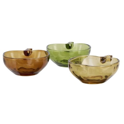 Bols verre forme pomme  set de 3 MADAM STOLTZ