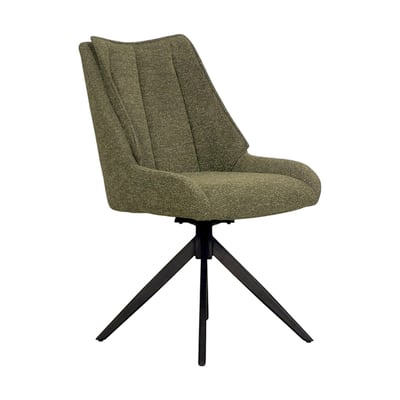 Chaise pivotante en velours texturé (lot de 2) IENA PIER IMPORT