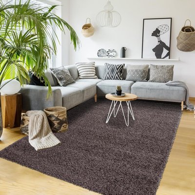Tapis poils longs shaggy tissé motif uni UNI L UN AMOUR DE TAPIS