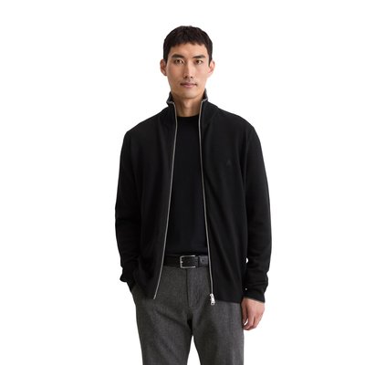 Cardigan zippé regular en mélange de coton et de laine vierge bio MARC O'POLO