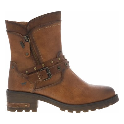 Boots noires à talon décroché moyen avec un zip et une semelle crantée MUSTANG