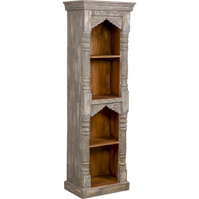 etagère en bois finition grise artisanale style ethnique RECOLLECTION