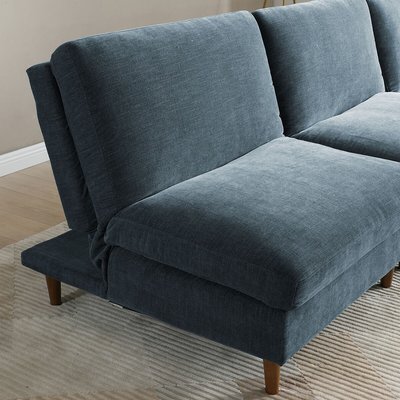 Sawyer Chenille Modular Click Clack Sofabed Chair Unit SO'HOME