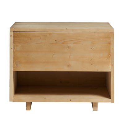 Table de chevet en bois massif de sapin marron clair - GINA HANNUN