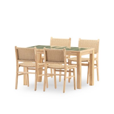 Salon de jardin, 4 chaises, BISBAL & MODENA DEFORA HOME