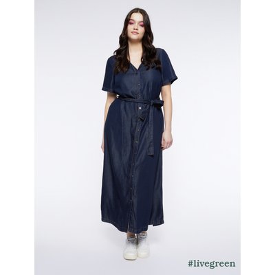 Robe longue en TENCEL avec ceinture à resserrer à la taille FIORELLA RUBINO