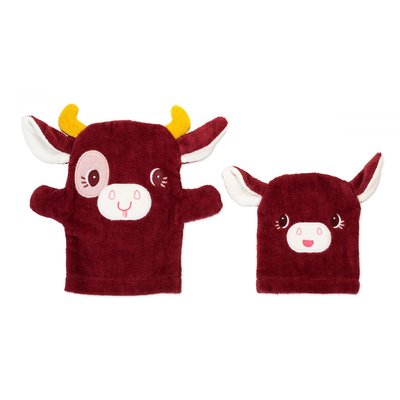 Lot de 2 gants de toilette marionnette LILLIPUTIENS