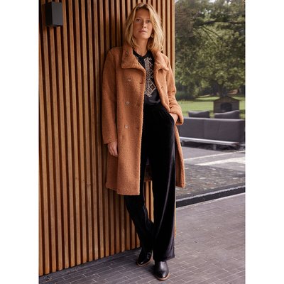 Manteau bouclette, mi-long, fermeture boutonnée ANNE WEYBURN