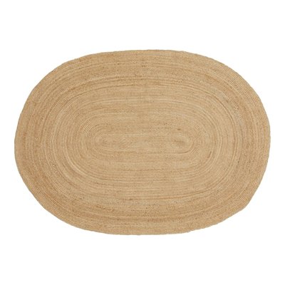 Tapis bohème en jute tressée - forme ovale, déco naturelle FEZ PIER IMPORT