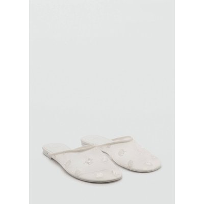 Chaussures maille filet brodées MANGO