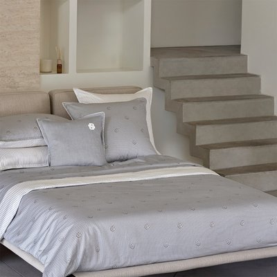 Housse de couette en satin de coton gris, DOUBLE B BOSS HOME
