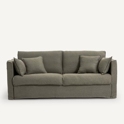 Sofá cama de lino grueso stonewashed, Camille AM.PM