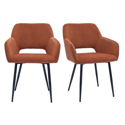Chaises design pieds métal noir (lot de 2) LAURETTE MILIBOO