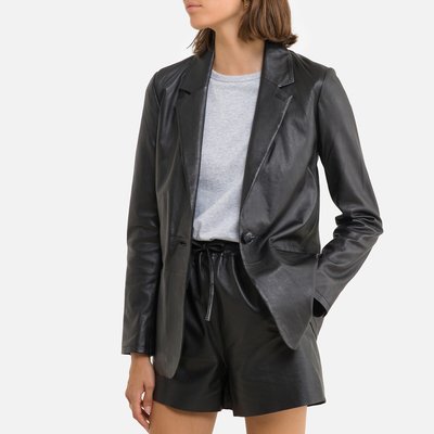 Meg Leather Blazer OAKWOOD