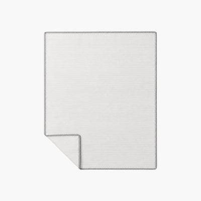 Plaid BOLZANO CARRE BLANC