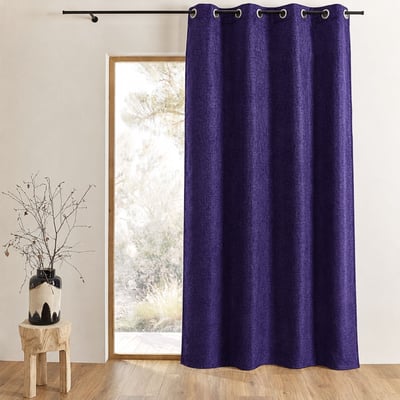 Rideau uni en toile aspect naturel HOME MAISON