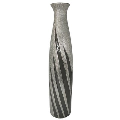 Grand vase décoratif gris et argent PIER IMPORT