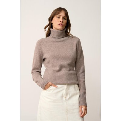 Pull Col Roulé 4 Fils Caribou Chiné Lucie JUST CASHMERE