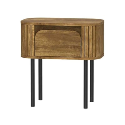 Table de chevet HERITAGE 1 tiroir avec pieds en métal DECORATIE